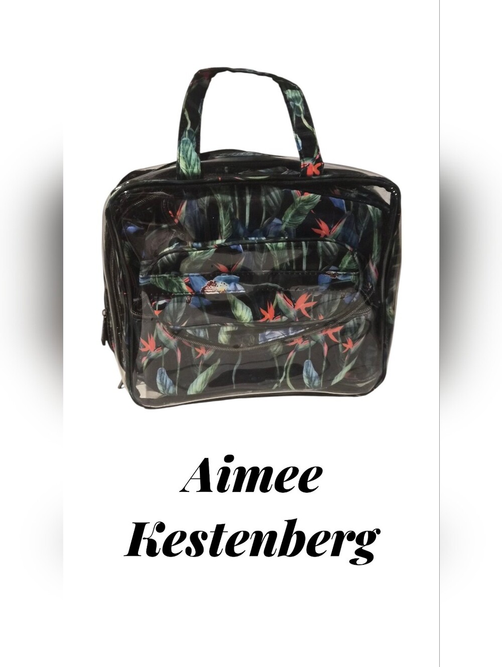 Aimee Kestenberg Black Floral Clear Travel Case 6 Pc